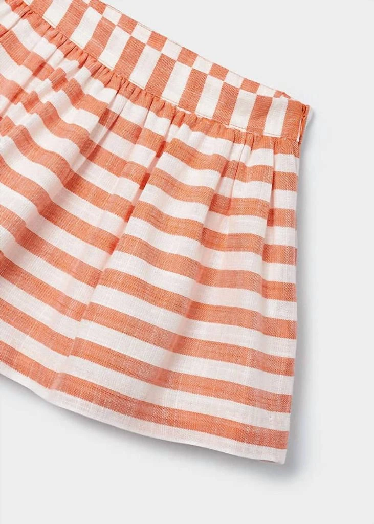 Mayoral Striped Skirt And Top Set In Orange 5