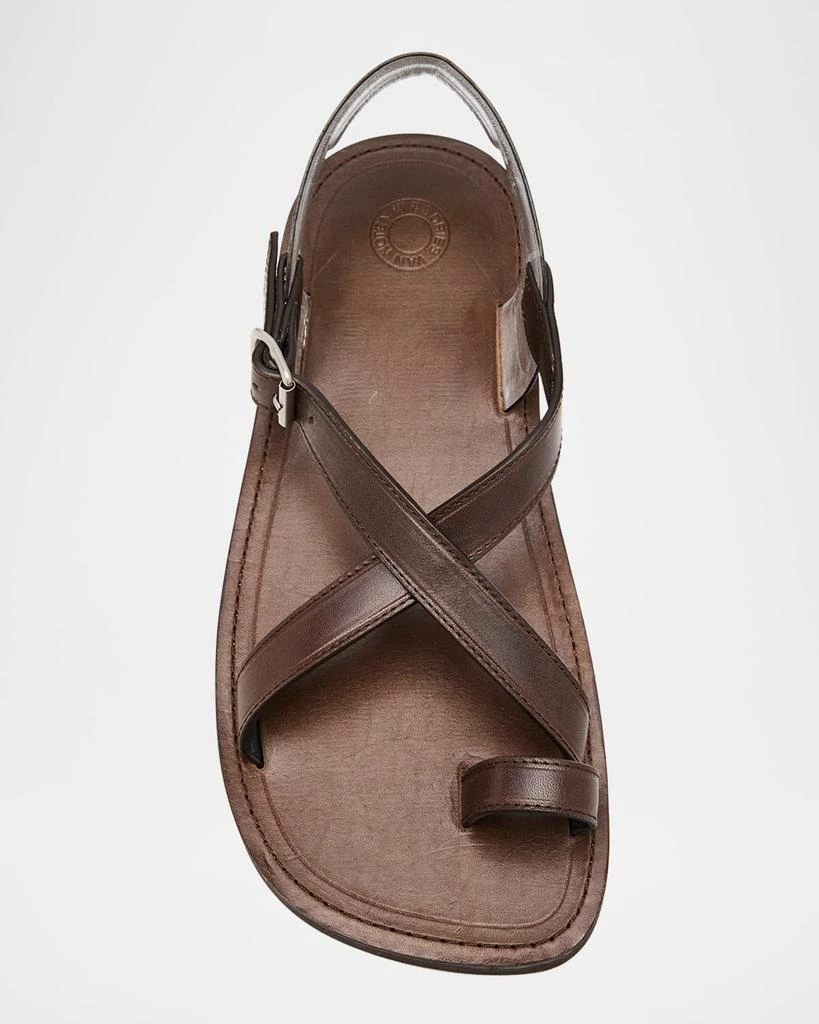 Dries Van Noten Men's Leather Slingback Sandals 6