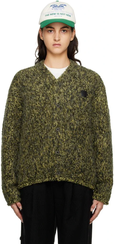 ADER error Green Rolled Edge Cardigan 1