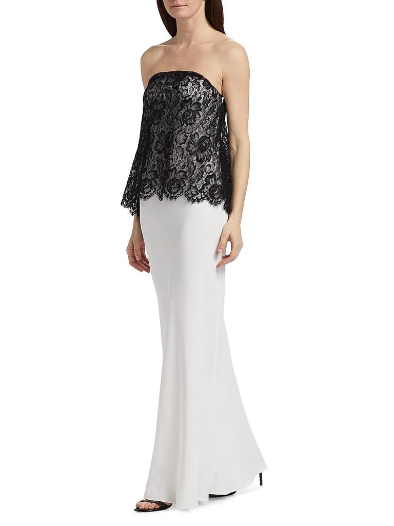 Rodarte Silk Crepe & Lace Overlay Bias-Cut Dress 2