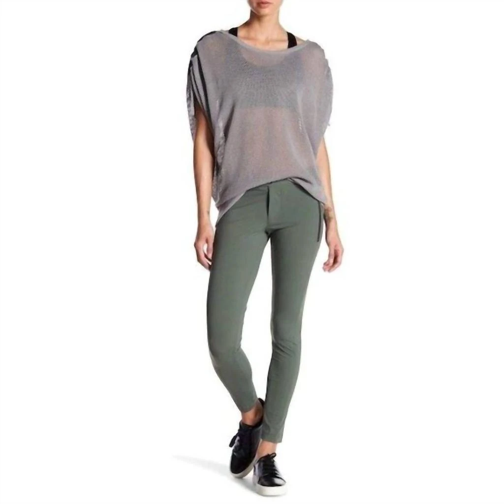 Blanc Noir Triumph Stretch Skinny Pants In Green 1