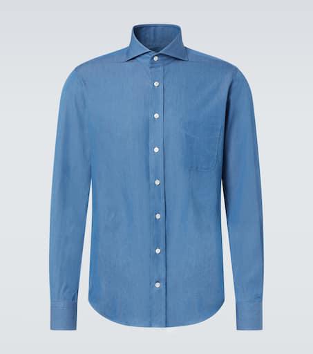 Thom Sweeney Cotton chambray shirt