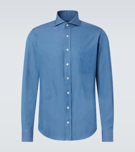 Thom Sweeney Cotton chambray shirt 1