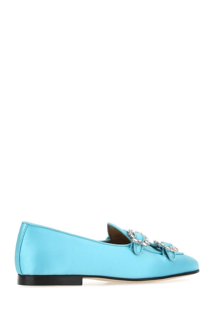 Edhen Milano Light-blue satin Brera loafers