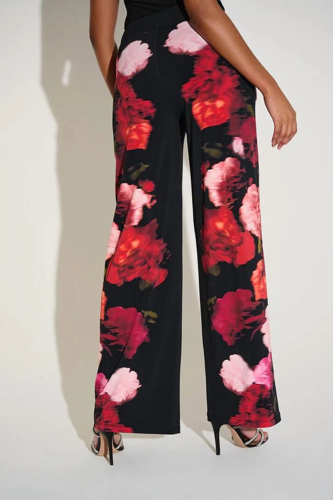JOSEPH RIBKOFF Joseph Ribkoff - Floral Print Pull-on Wide Leg Pants 2