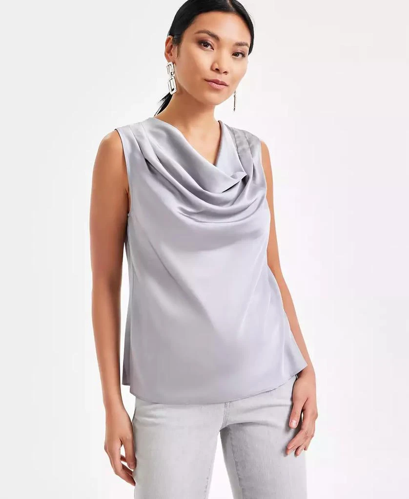 INC International Women's Sleeveless Cowlneck Blouse, Created for Macy's 1