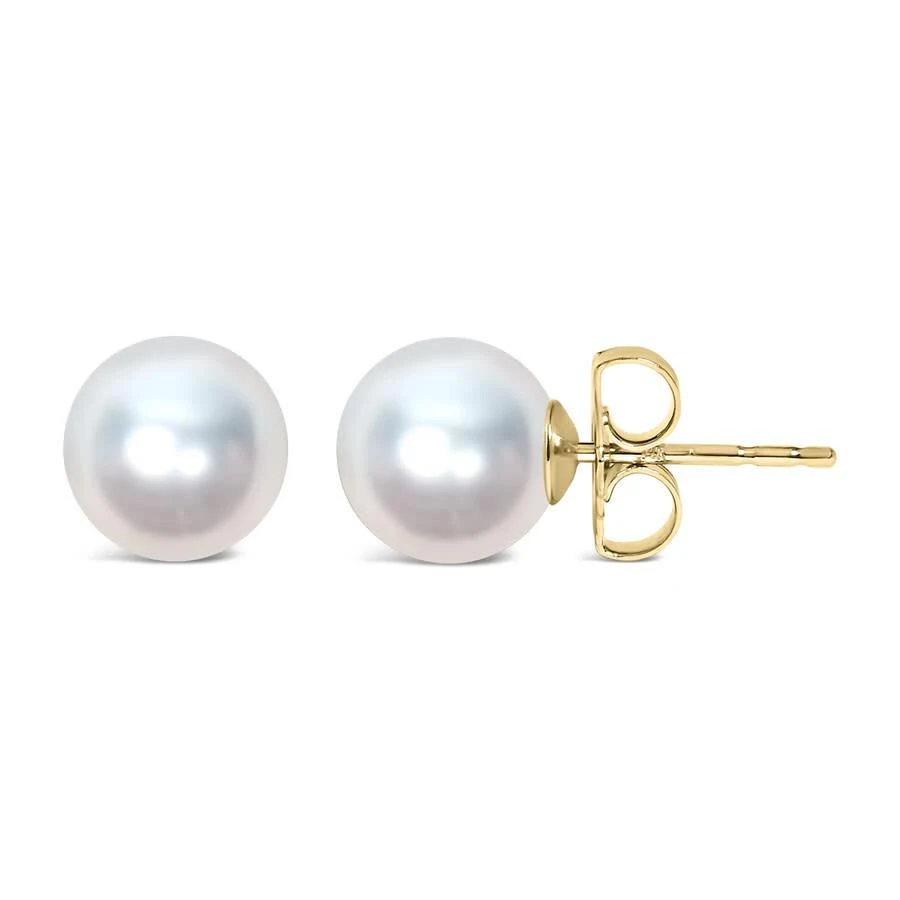 Haus Of Brilliance 14K Yellow Gold 6.5-7MM Cultured Freshwater Pearl Solitaire Stud Earrings