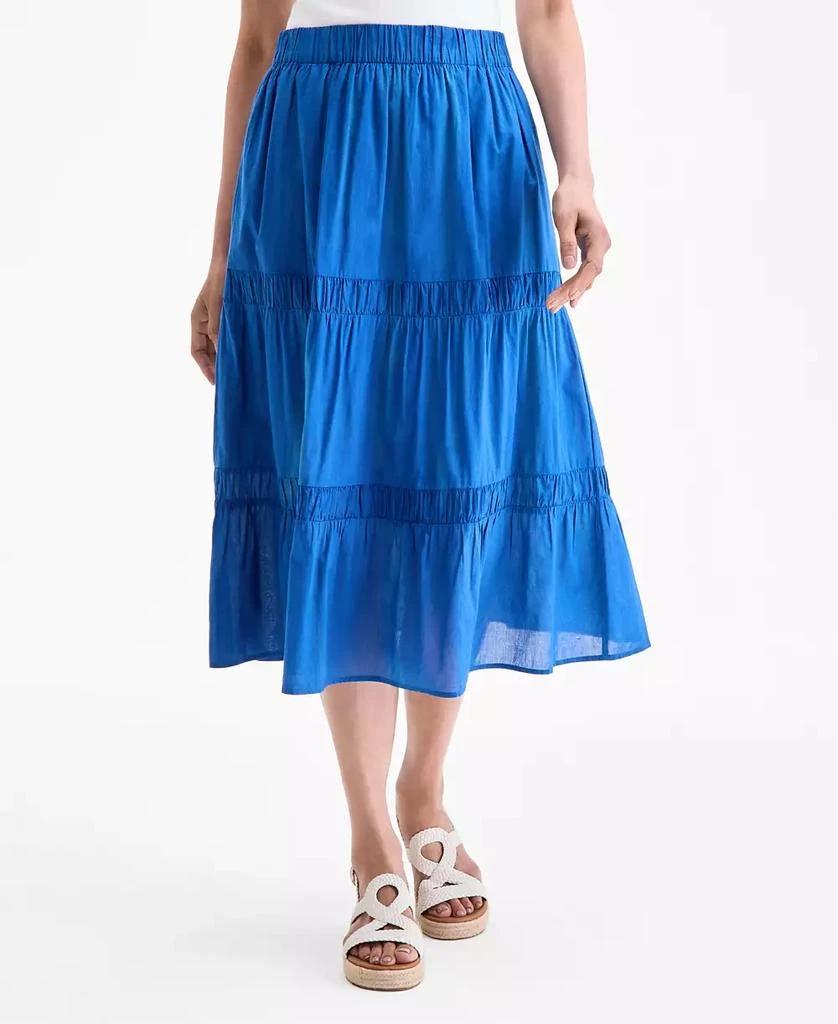 Style & Co Women's Cotton Lace Pull On Tiered Skirt, Exclusively at Macy's 3