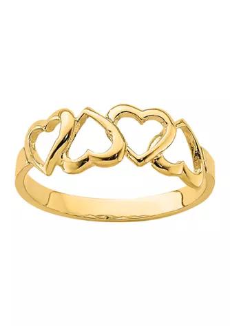 Belk & Co. Co. 14K Yellow Gold Polished Heart Ring