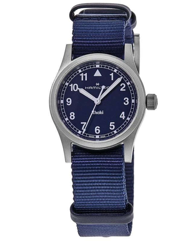 Hamilton Hamilton Khaki Field Quartz 33mm Blue Dial Fabric Strap Women
s Watch H69301940 1