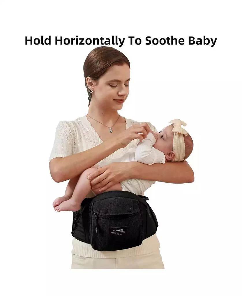 Sunveno 3-in-1 Ergonomic Hip Seat Baby Carrier for Newborns to Toddlers 6