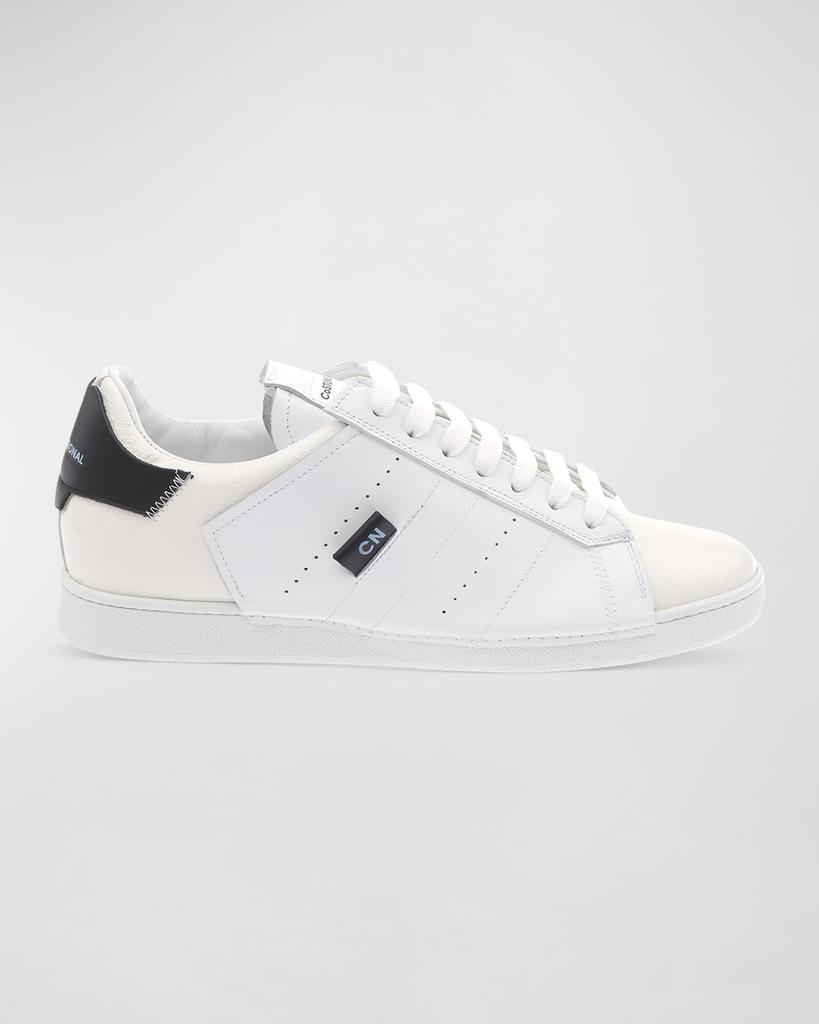 Costume National Men's Logo Leather Low-Top Sneakers