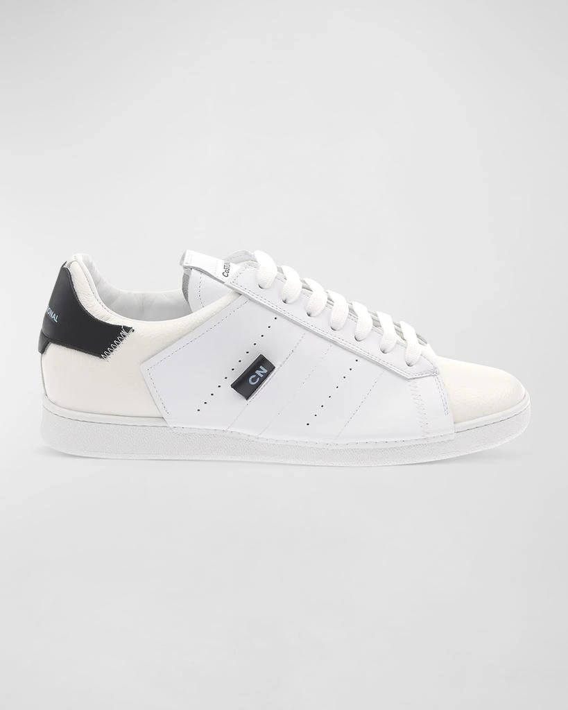 Costume National Men's Logo Leather Low-Top Sneakers 1