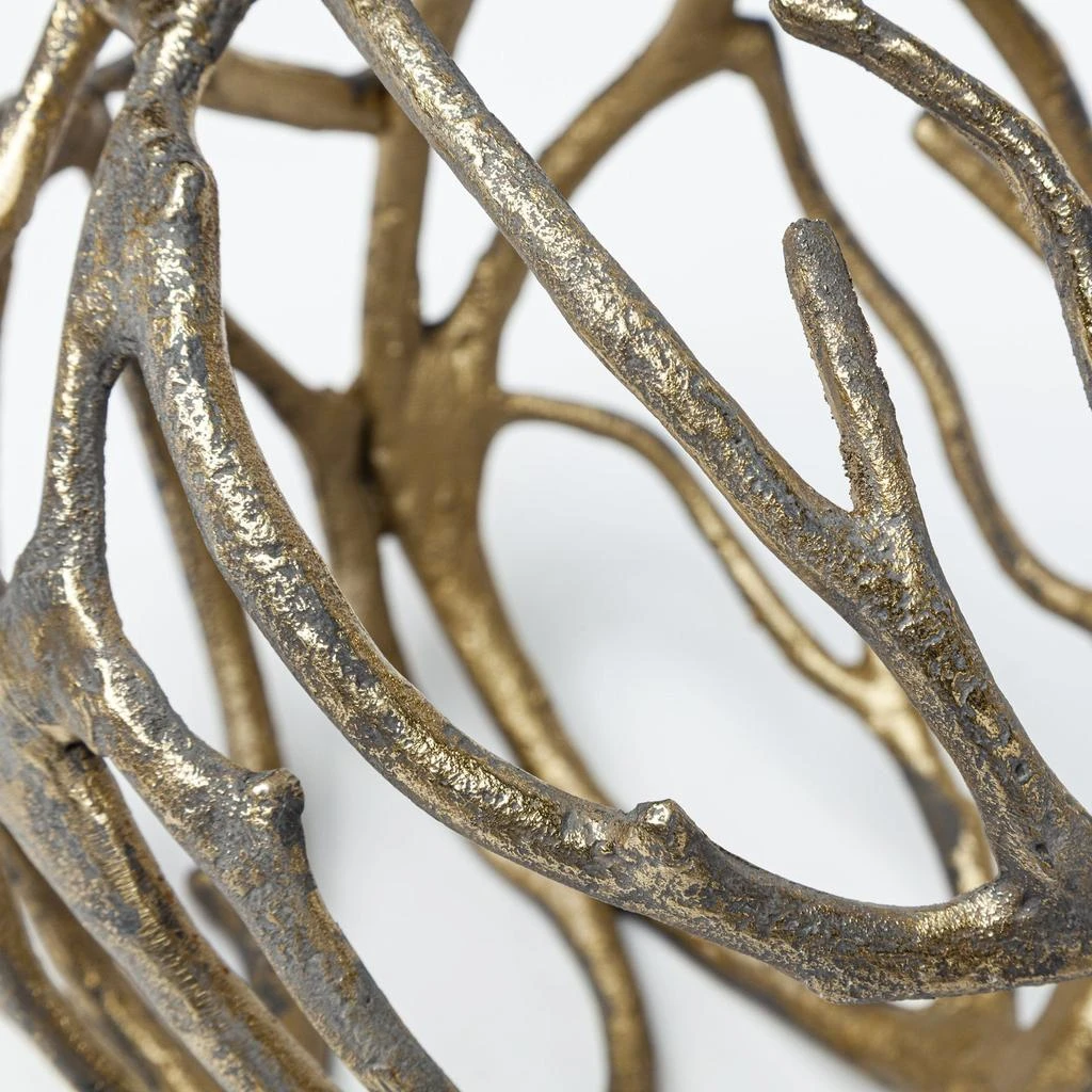 Homezia Petite Gold Metal Tree Branch Sculpture 1