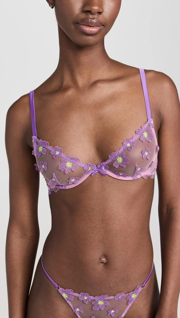 Fleur du Mal Petal Embroidery Demi Bra 1
