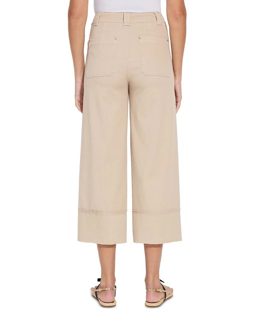 Lyssé Analia Wide Leg Denim Jeans in Linen Beige 2