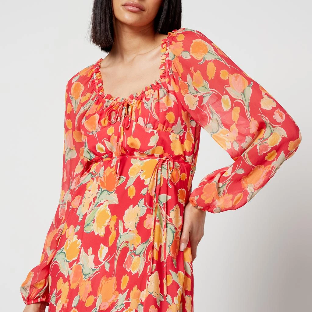 Rixo Rixo Olimani Floral-Print Chiffon Midi Dress 3