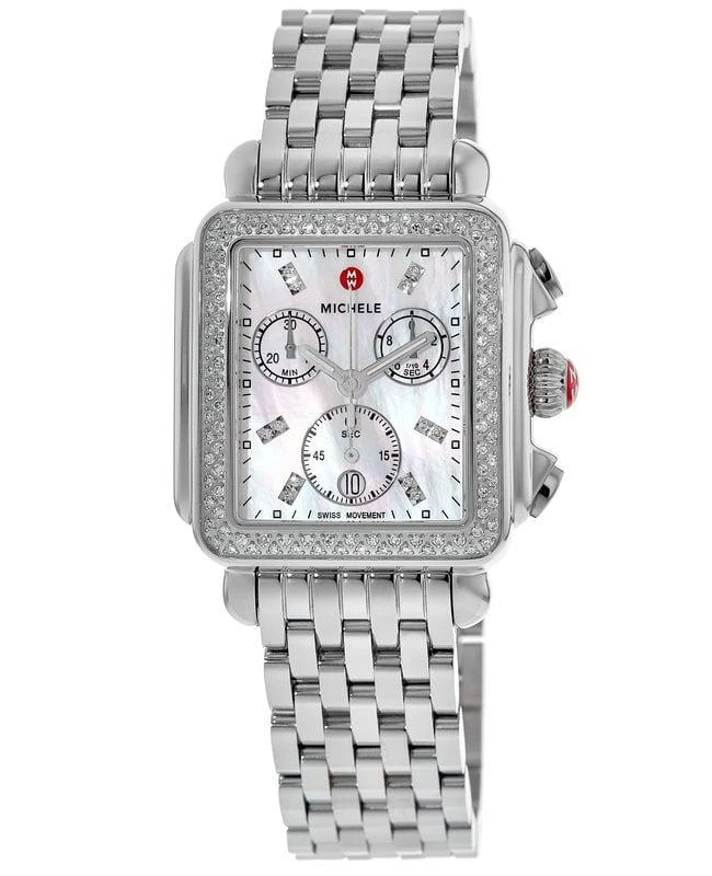 Michele Michele Deco Diamond Stainless Chronograph  Women's Watch MWW06A000775 1