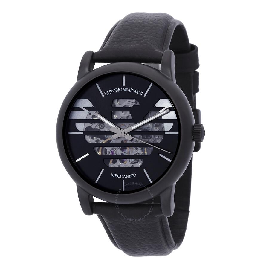 Armani Luigi Automatic Black Dial Men's Watch AR60032