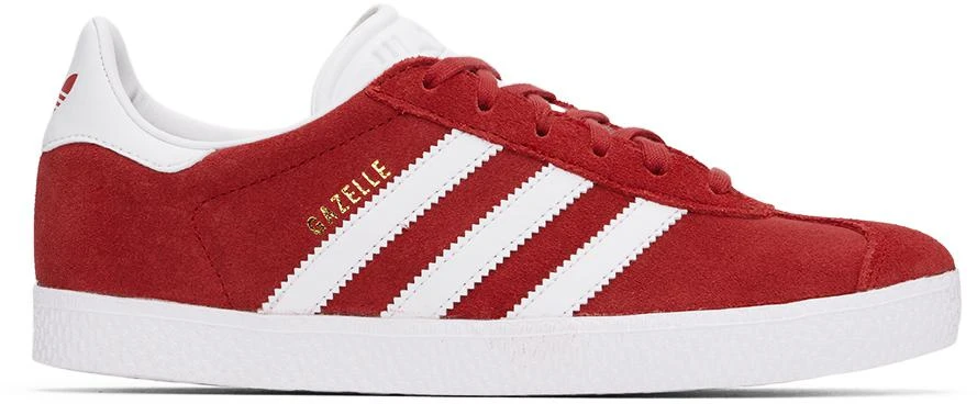 Adidas Big Kids Red Gazelle Sneakers 1