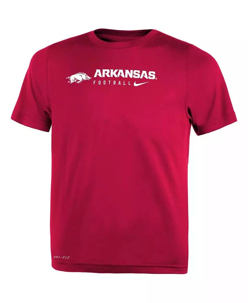 NIKE Preschool Boys and Girls Cardinal Arkansas Razorbacks 2023 Sideline Legend Performance T-shirt 3