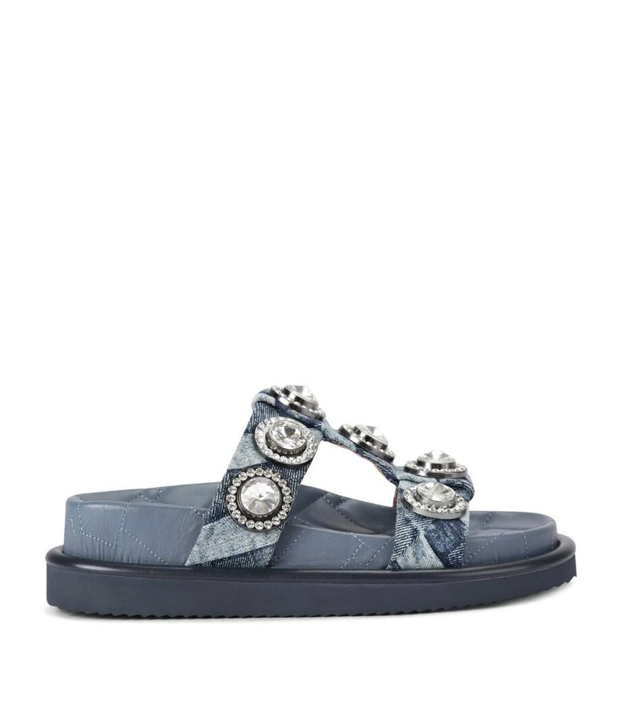 Kurt Geiger Denim Orson Crystal Sandals 3