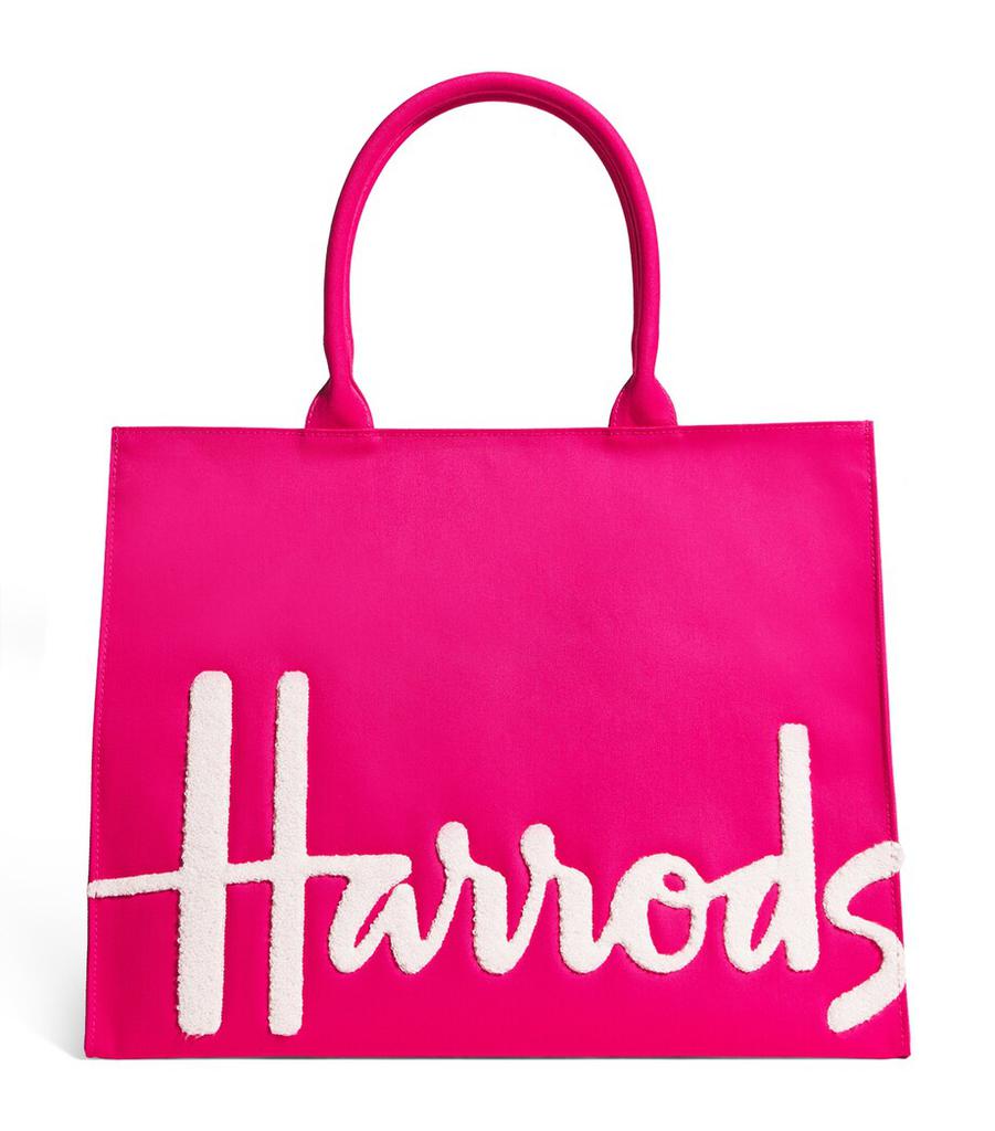 Harrods Large Cotton Logo Tote Bag - Tote Bags - BeyondStyle