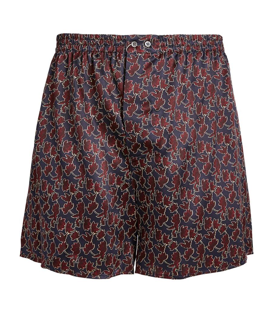 Zimmerli Silk Leaf Print Boxer Shorts