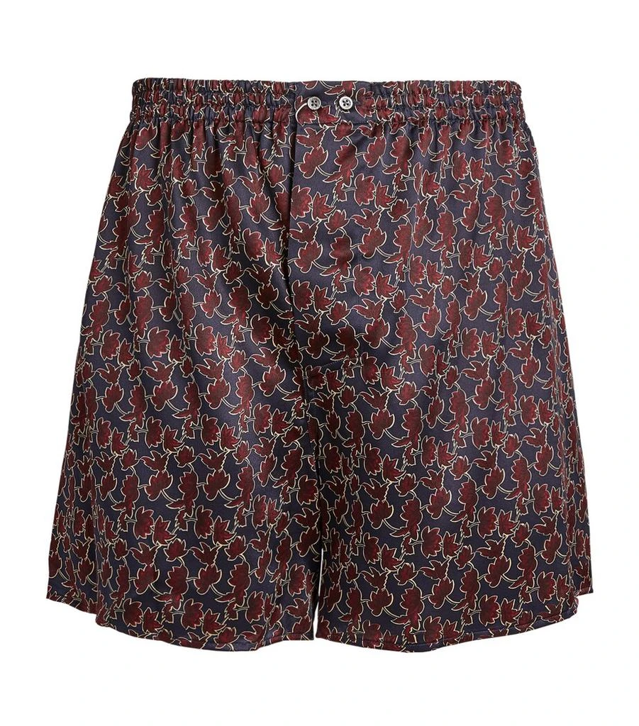 Zimmerli Silk Leaf Print Boxer Shorts 1