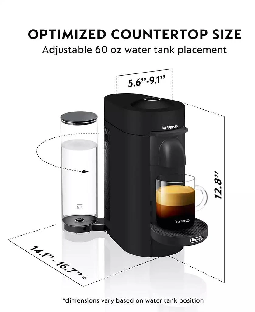 Nespresso Vertuo Plus Coffee & Espresso Machine by DeLonghi with Aeroccino 10