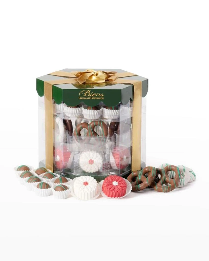 Biens Chocolate Centerpiece Christmas Selection Box - Green 1
