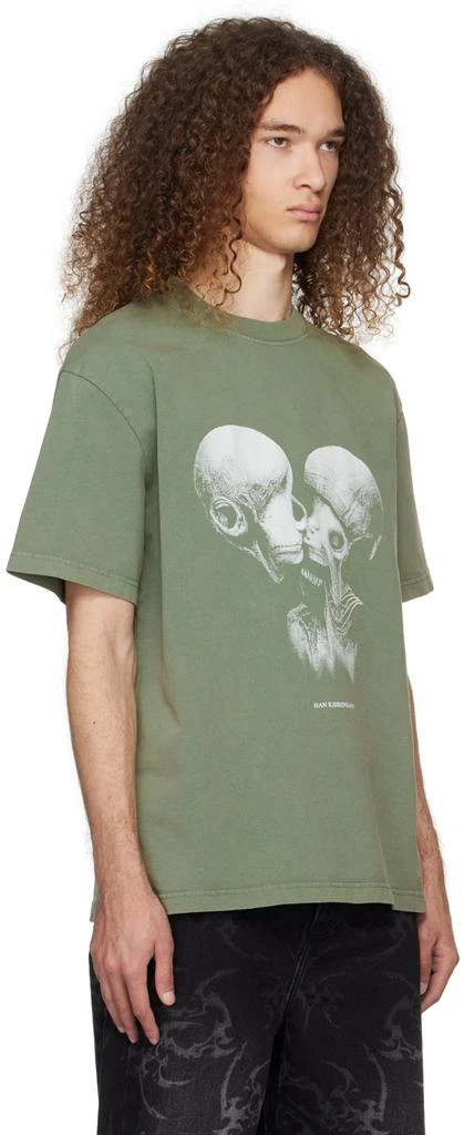 Han Kjobenhavn Green Aliens Kissing T-Shirt 2