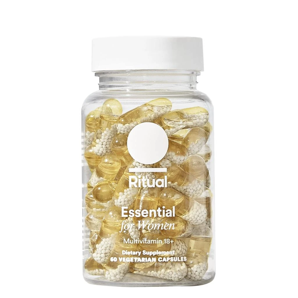 Ritual Ritual Multivitamin for Women 18+ with Vitamin D3 for Immune Support*, Vegan Omega 3 DHA, B12, Iron, Gluten Free, Non GMO, USP Verified, Mint, 30 Day Supply, 60 Capsules