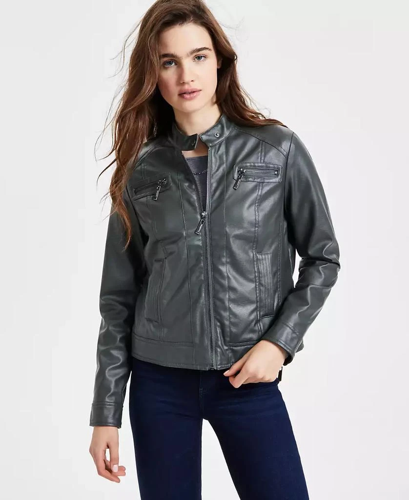 Jou Jou Juniors
 Faux-Fur-Lined Moto Jacket, Created for Macy
s 1