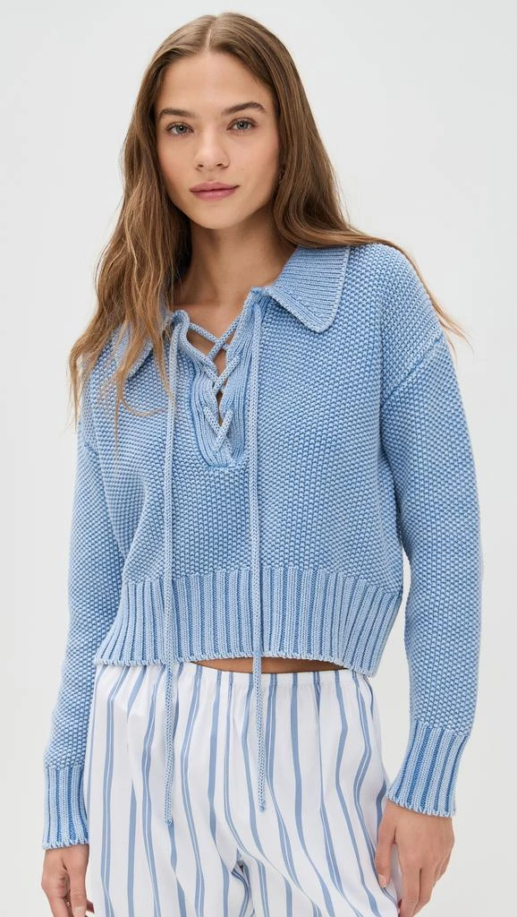 Splendid Roxie Lace Up Sweater 1