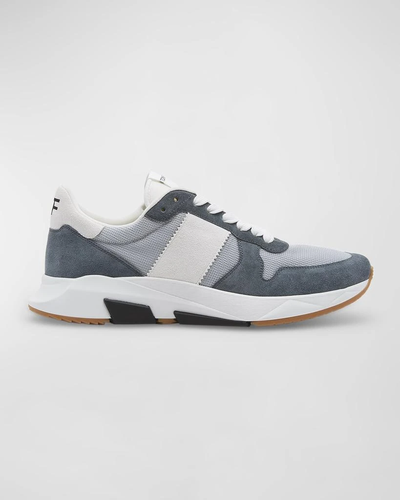 Tom Ford Men's Jagga Mesh and Suede Low-Top Sneakers 1