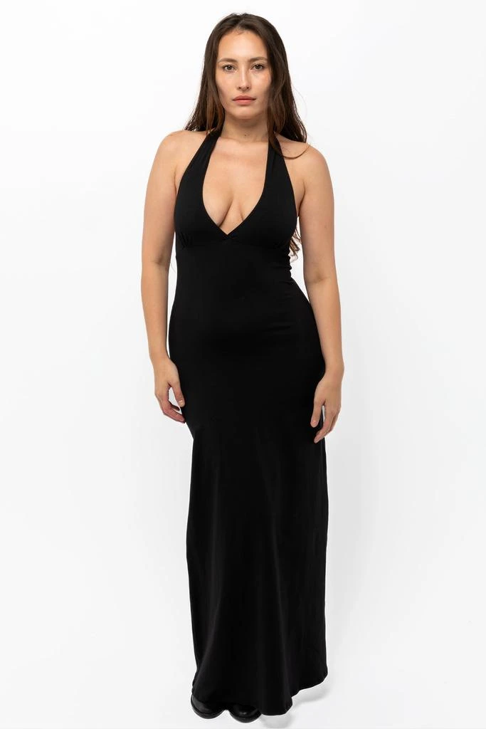 Los Angeles Apparel 8374 - Cotton Spandex Halter Maxi Dress 1