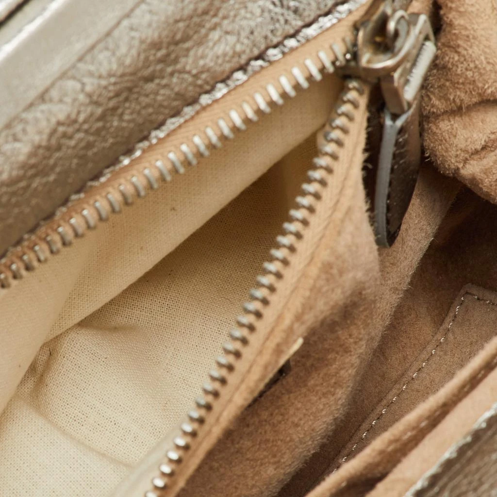 Marni Marni Silver Leather Twisted Lock Clutch 8