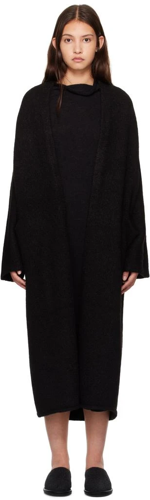 LAUREN MANOOGIAN Black Long Shawl Cardigan 1