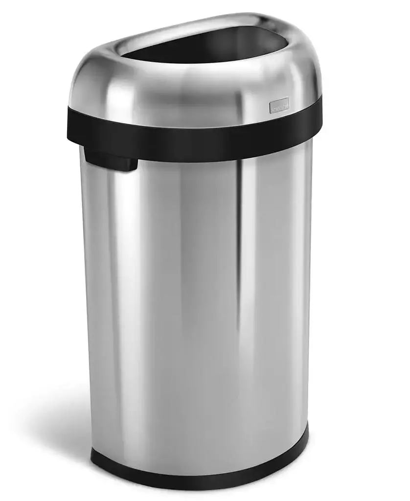 Simplehuman Reference simplehuman 60 Liter Semi Round Open Top Commercial Trash Can - Free ...