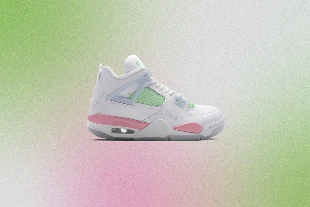 Jordan Air Jordan 4 Retro 
Valentine
s Day
 (GS) - White/Medium Soft Pink/Half Blue 5