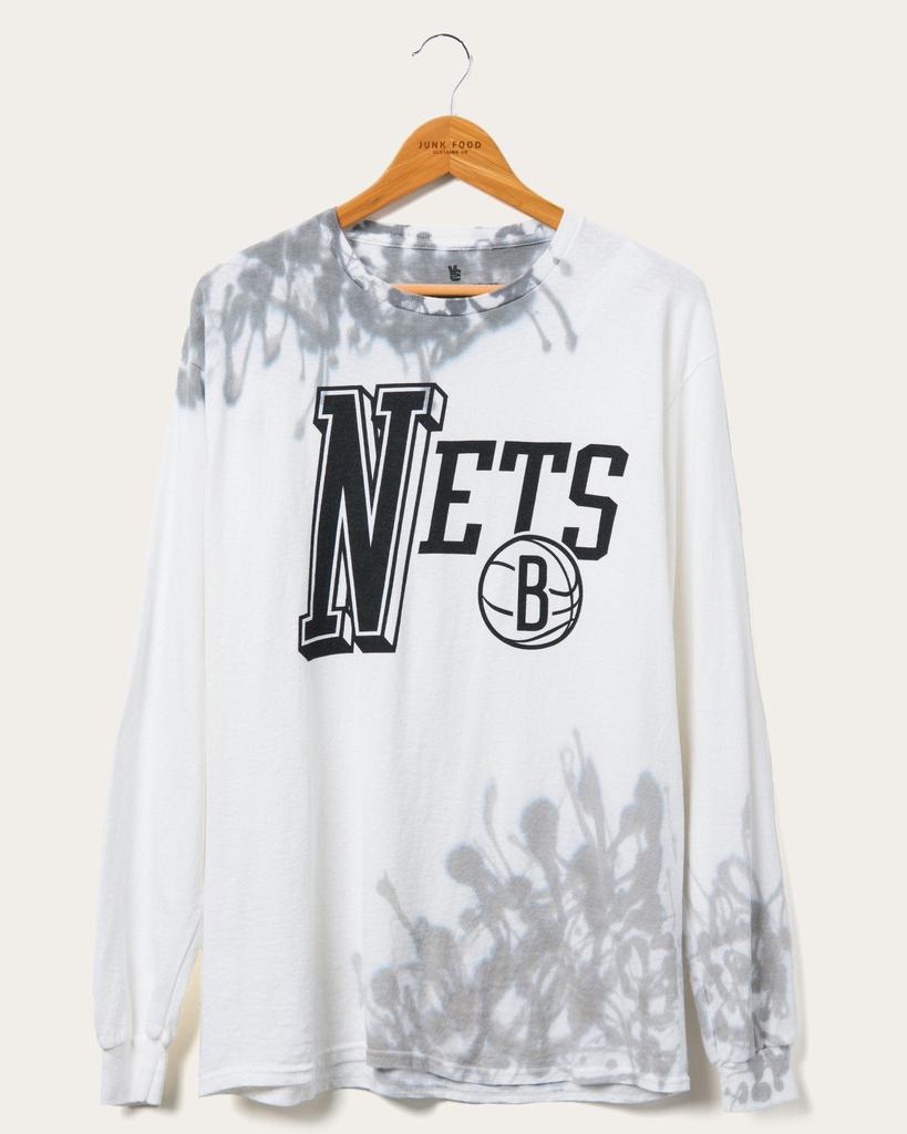 Junk Food Clothing NBA Brooklyn Nets Tie Dye Flea Market Long Sleeve Tee