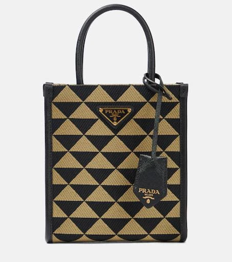 Prada Mini patterned jacquard tote bag 1