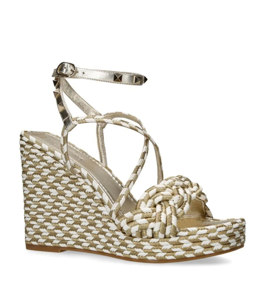 Valentino Rockstud Torchon Espadrille Wedges 115 3