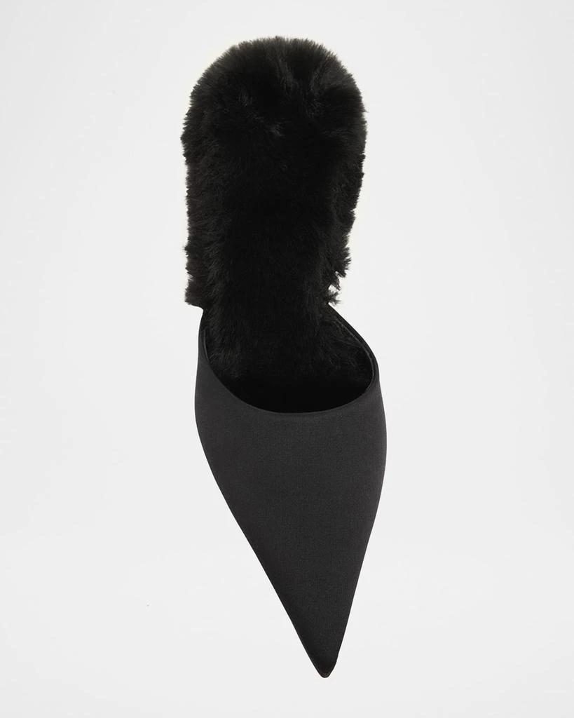 Christian Louboutin 85mm KM Faux Fur Satin Mule Pumps  Christian Louboutin 85mm KM
Faux Fur Satin Mule Pumps  New 9 main image 0