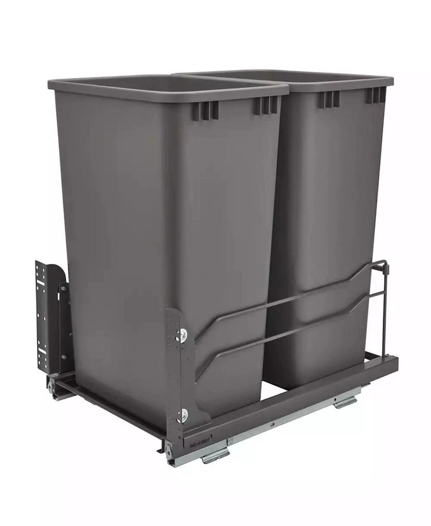 Rev-A-Shelf Double Pullout Trash Can 50 qt. with Soft-close, 53WC-2150SCDM-213