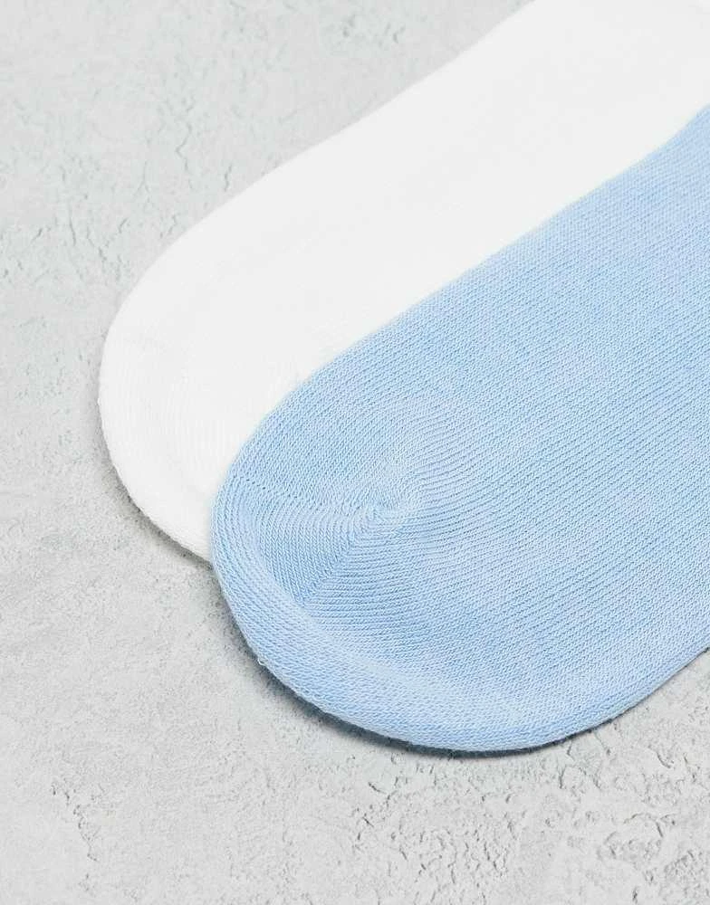 Adidas adidas Originals 80s pack of 2 knee socks in blue/off white 4