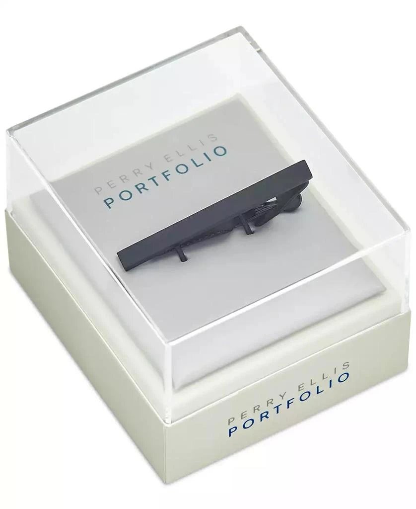 Perry Ellis Men's Black Tie Bar 2