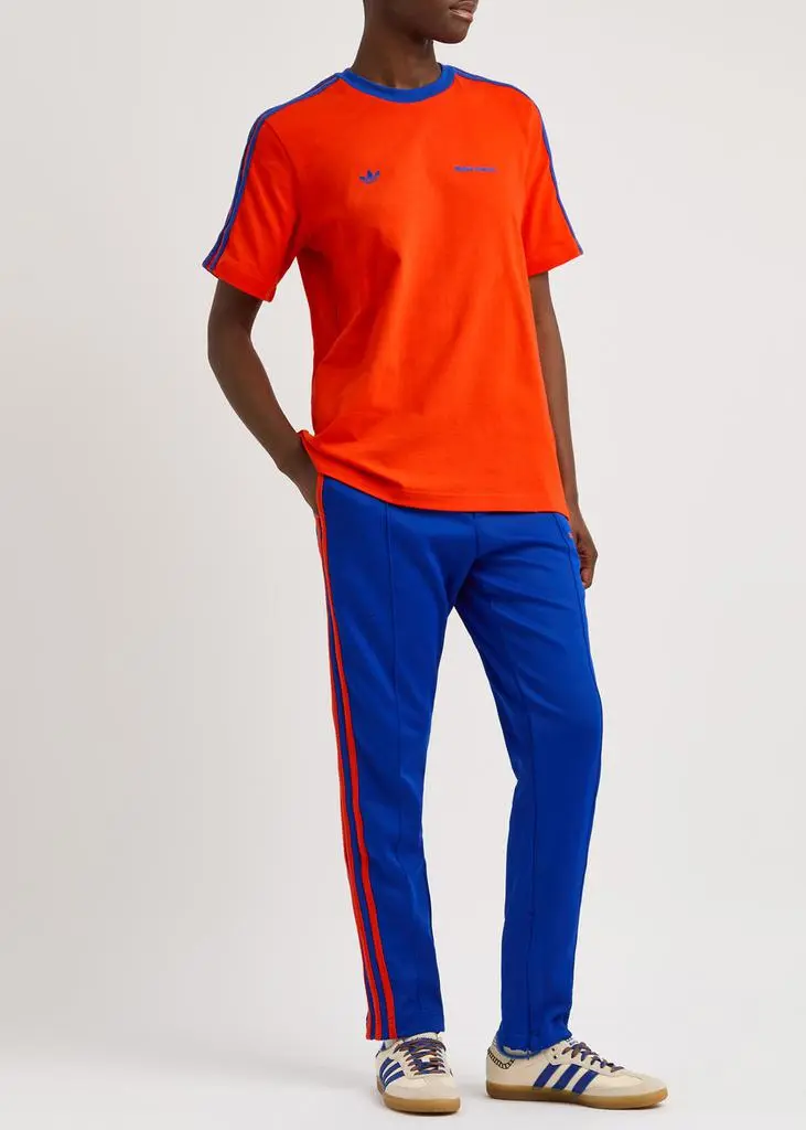 Adidas Stirrup striped jersey track pants   4