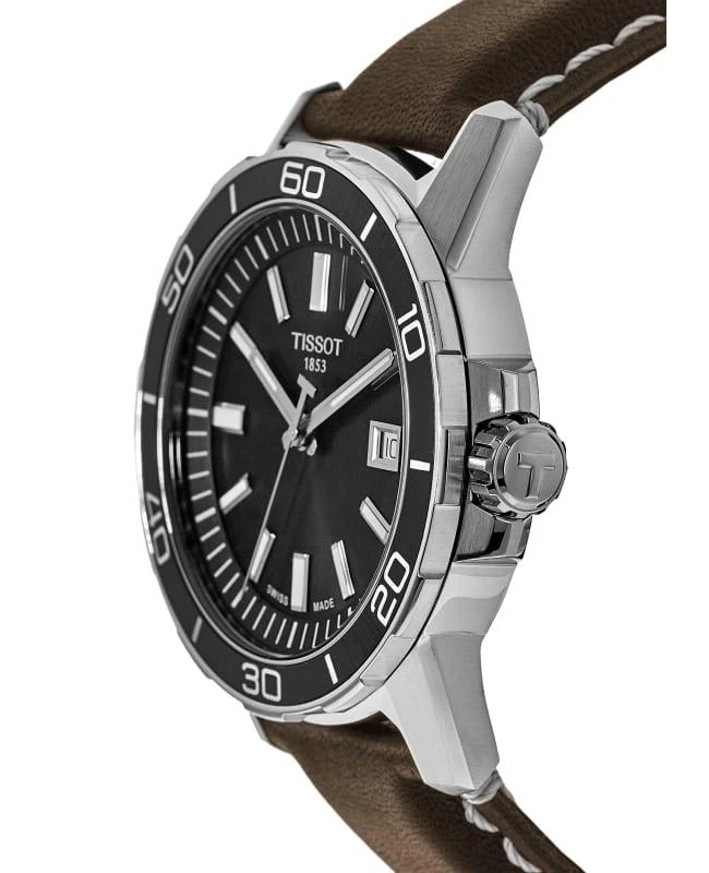 Tissot Tissot Supersport Gent Black Dial Leather Strap Men's Watch T125.610.16.051.00 2